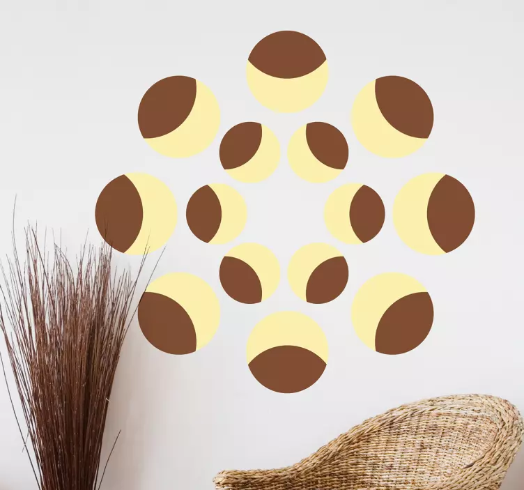 Sticker faces de la lune abstrait - TenStickers