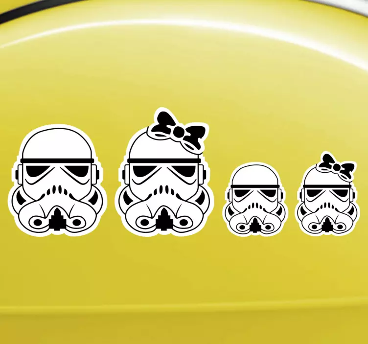 Sticker voiture famille Stormtroopers - TenStickers