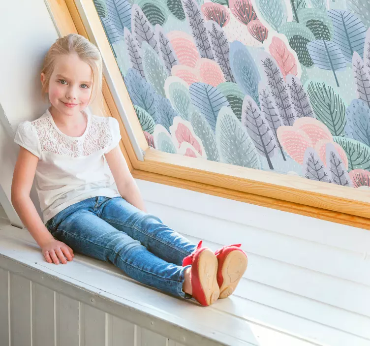 Autocollant de fenêtre arbre fleur - TenStickers