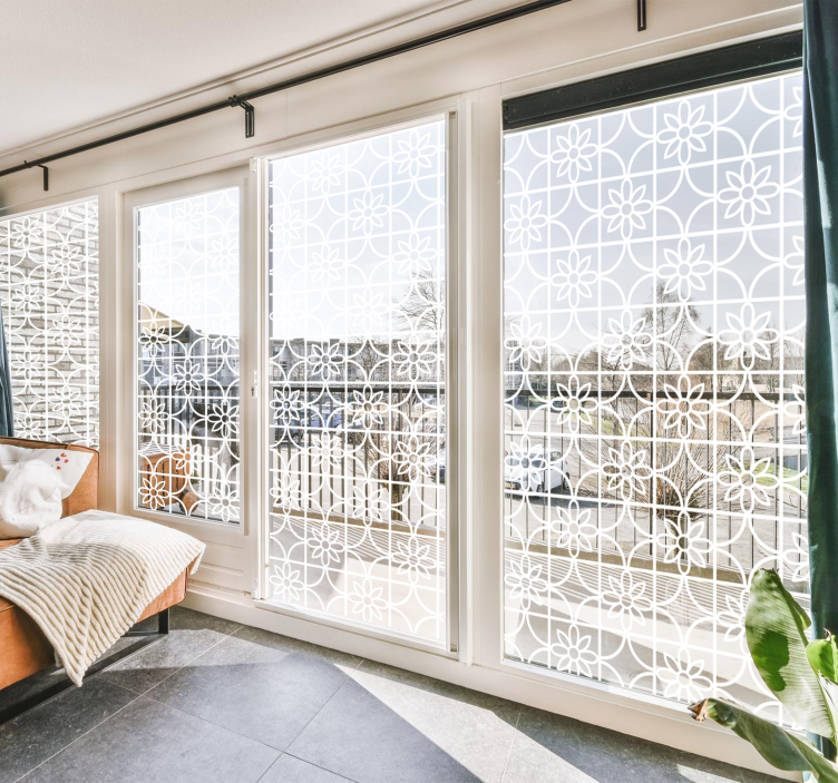 Sticker fenêtre motif géométrique - TenStickers