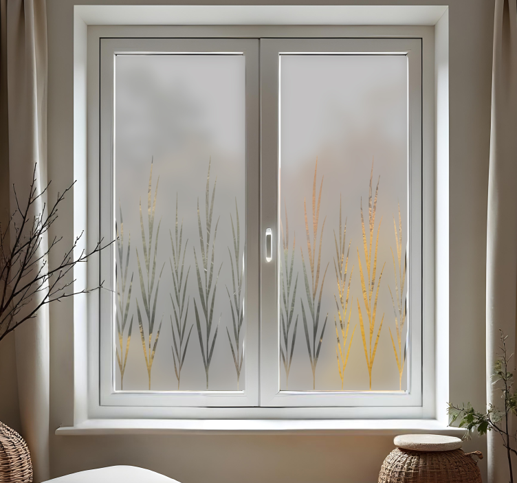 Sticker fenêtre plantes verticales - TenStickers