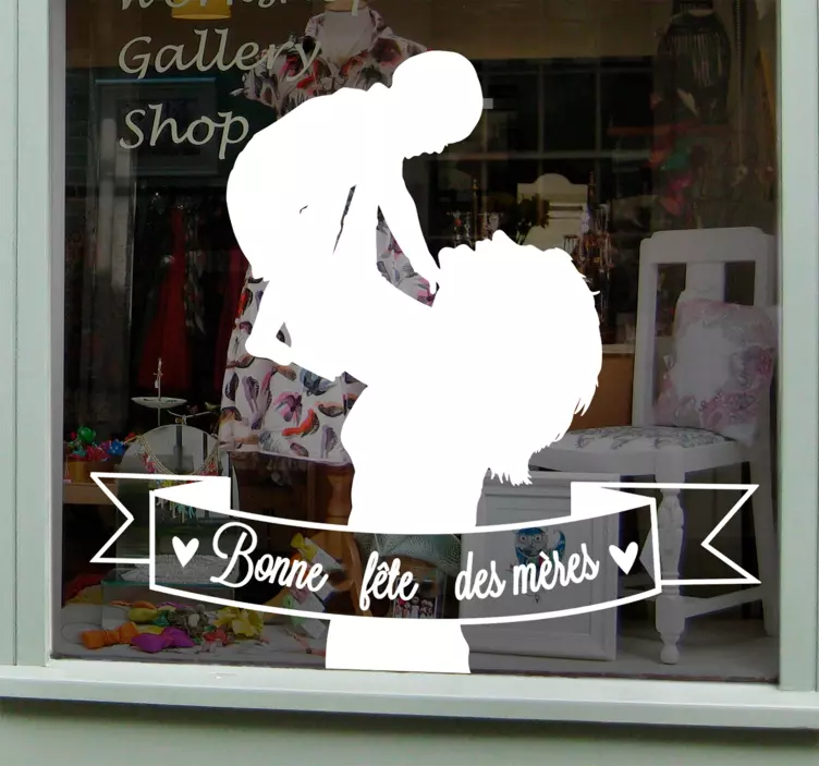 Sticker amour fête des mères dessin - TenStickers