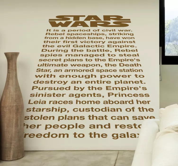 Sticker film texte Star Wars - TenStickers