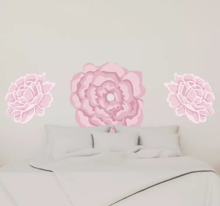 Sticker fleur accents floraux roses - TenStickers