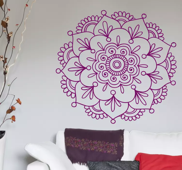 Sticker fleur de lotus hindou - TenStickers