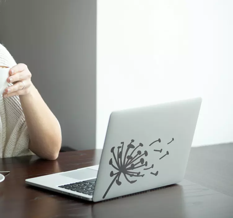 Sticker ordinateur portable pissenlit - TenStickers