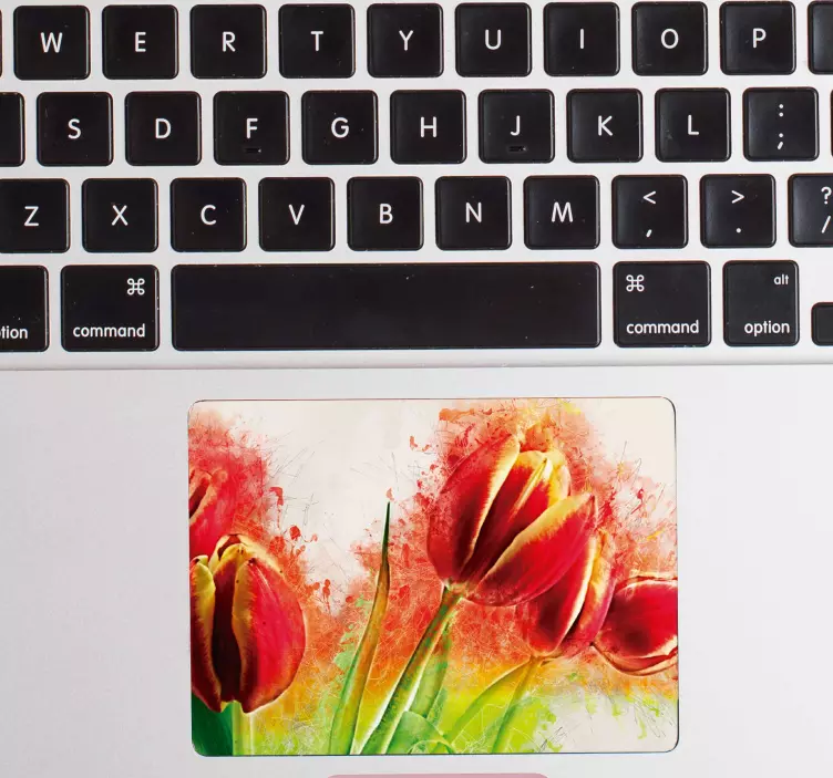 Sticker Fleur Touchpad Tulipes - TenStickers