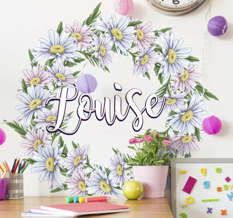 Sticker fleurs et plantes composition de noms botaniques - TenStickers