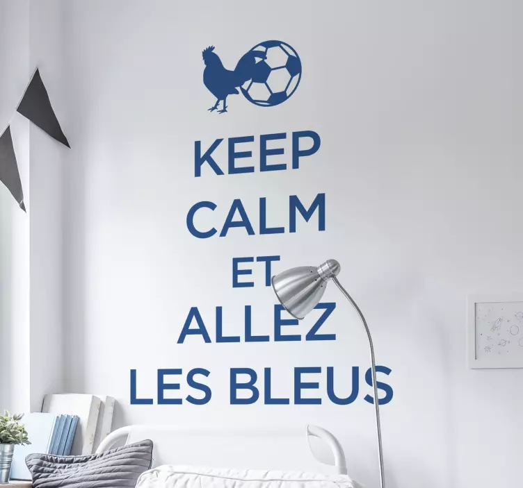 Sticker Foot allez les bleus - TenStickers