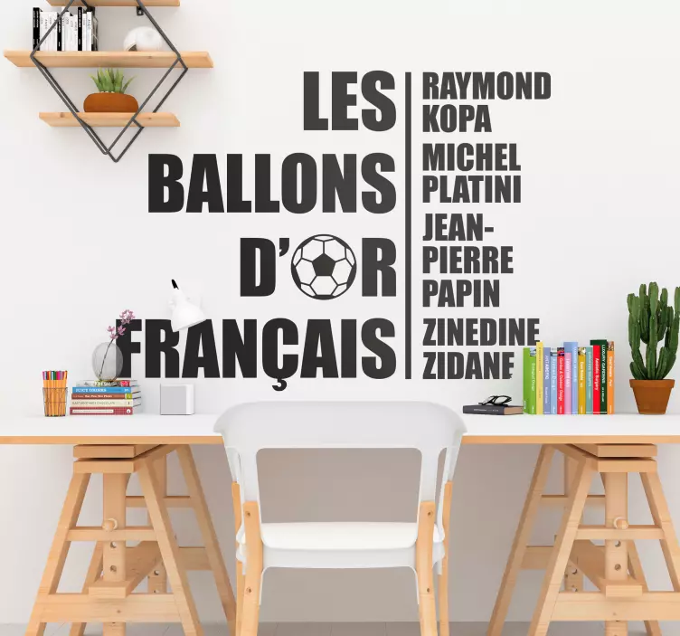Sticker Foot Ballons d'or - TenStickers