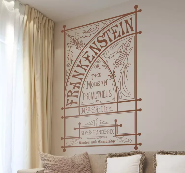 Sticker frankenstein livre original - TenStickers