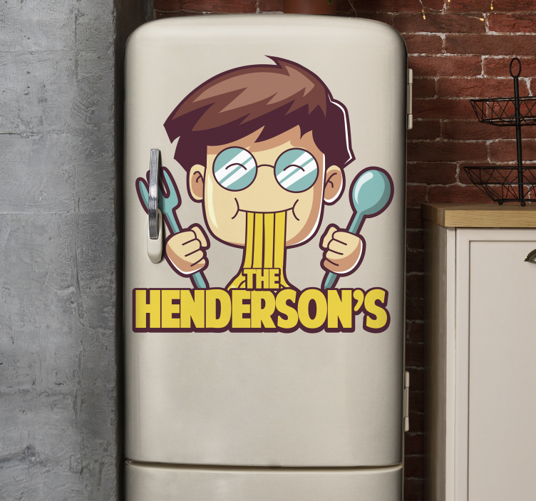 Sticker frigo le graphique de la cuisine de henderson - TenStickers