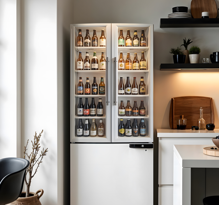 Sticker frigo marques de bière - TenStickers