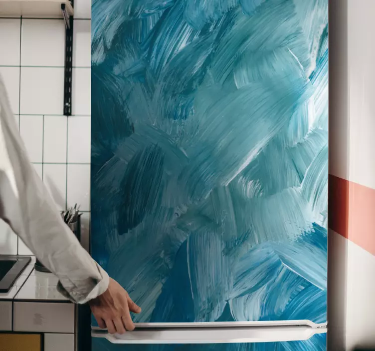 Sticker frigo motif de couleur brossé - TenStickers