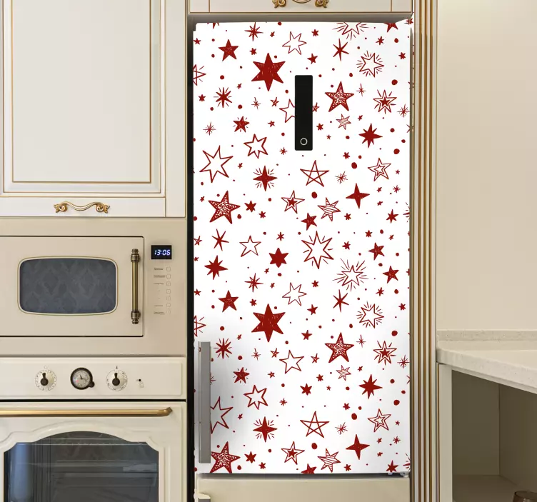 Sticker frigo motif d'étoile festive - TenStickers