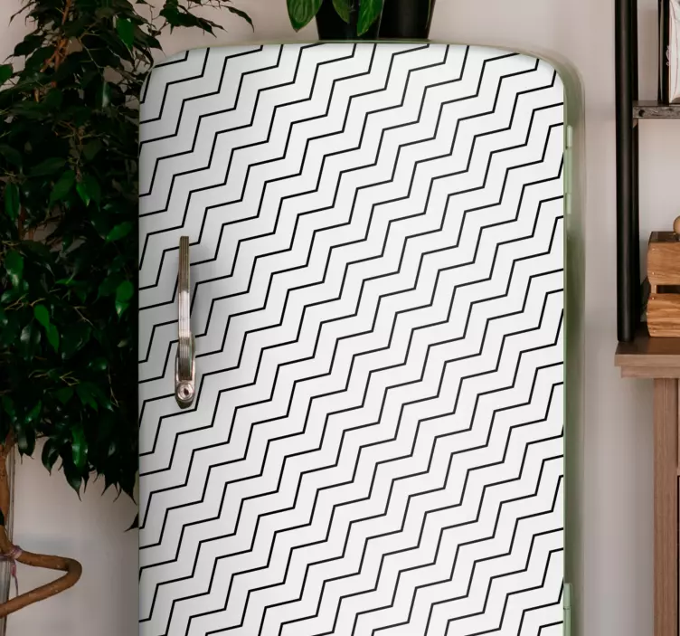 Sticker frigo surface à motif en zigzag - TenStickers
