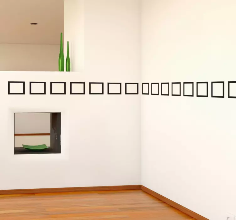 Frise autocollante carrés monochrome - TenStickers