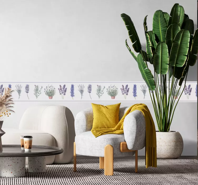 Frise tapisserie murale motifs provençaux - TenStickers