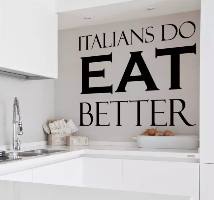 Sticker gastronomie italians do eat better - TenStickers