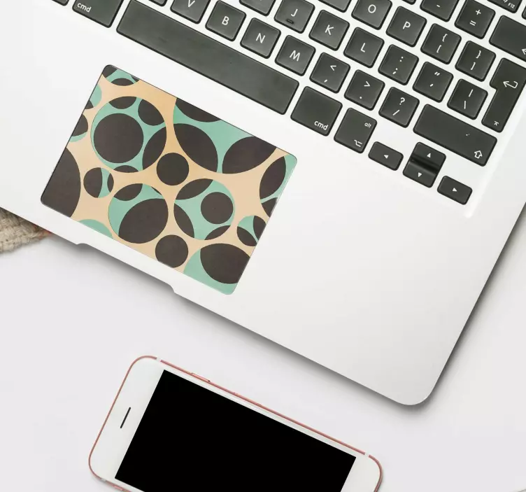 Sticker touchpad cercles ronds géométriques - TenStickers