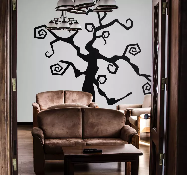 Sticker Halloween arbre Burtoniano - TenStickers