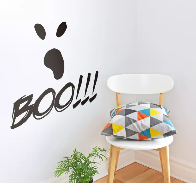 Sticker Halloween Boo - TenStickers