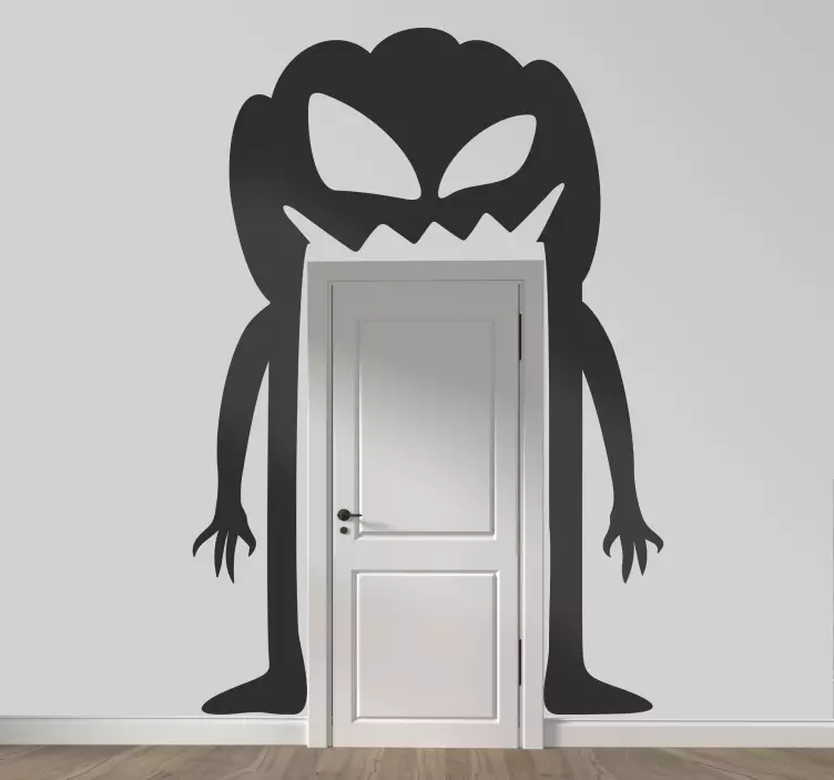 Sticker Halloween monstre de porte - TenStickers