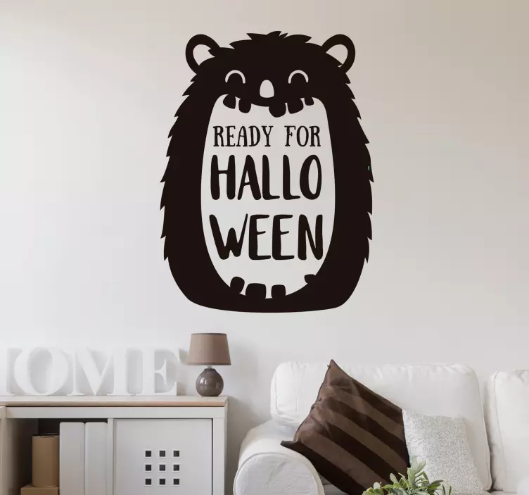 Sticker halloween prêt pour la fête d'Halloween - TenStickers