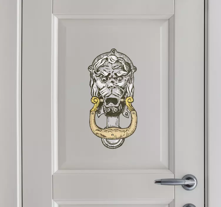 Sticker porte original heurtoir gargouille - TenStickers