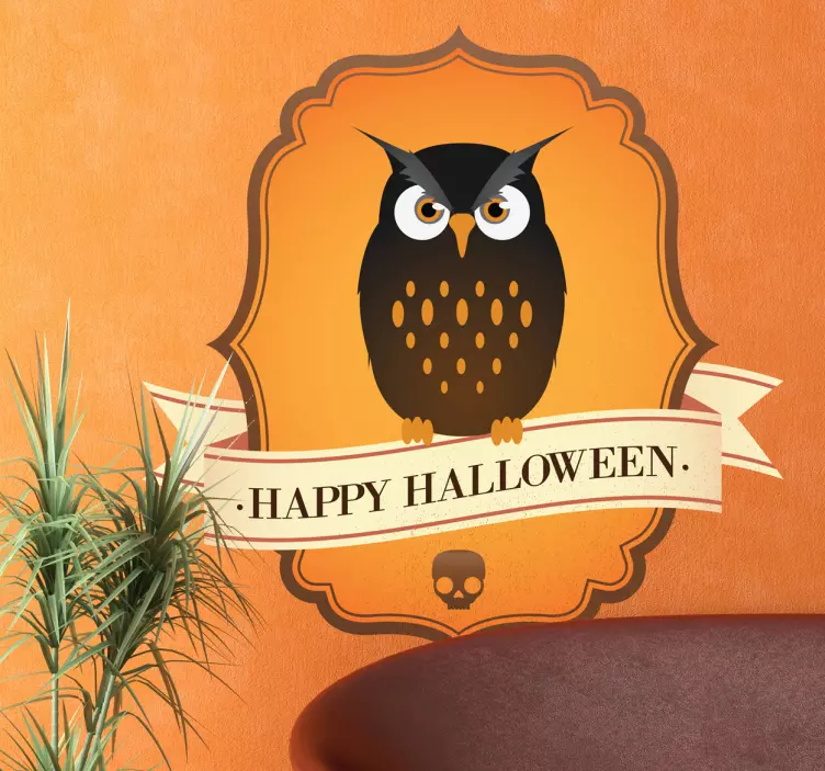 Sticker hibou halloween - TenStickers