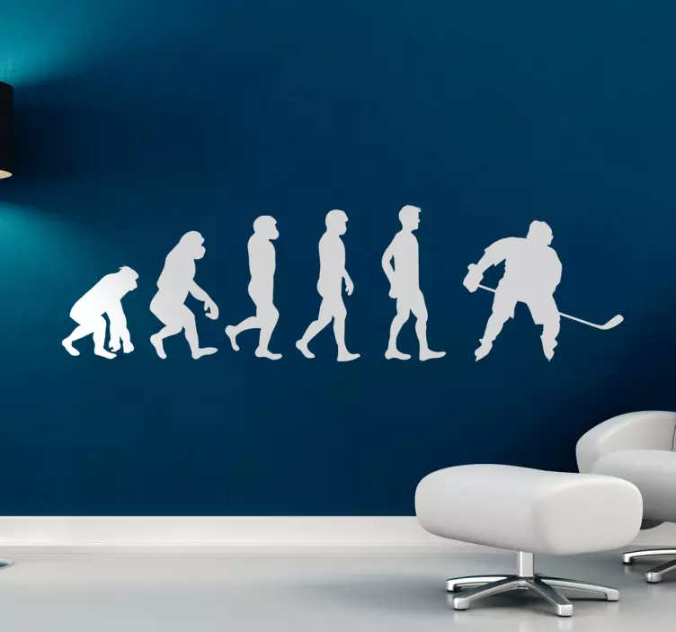 Sticker hockey évolution homme - TenStickers