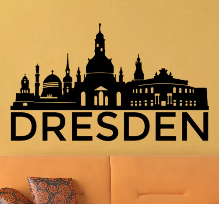 Sticker horizom monuments Dresden - TenStickers