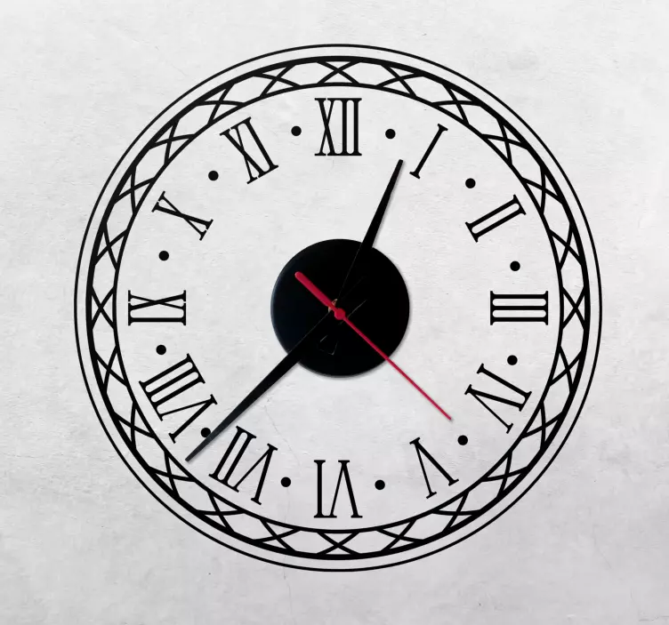 Sticker horloge conception romaine classique - TenStickers