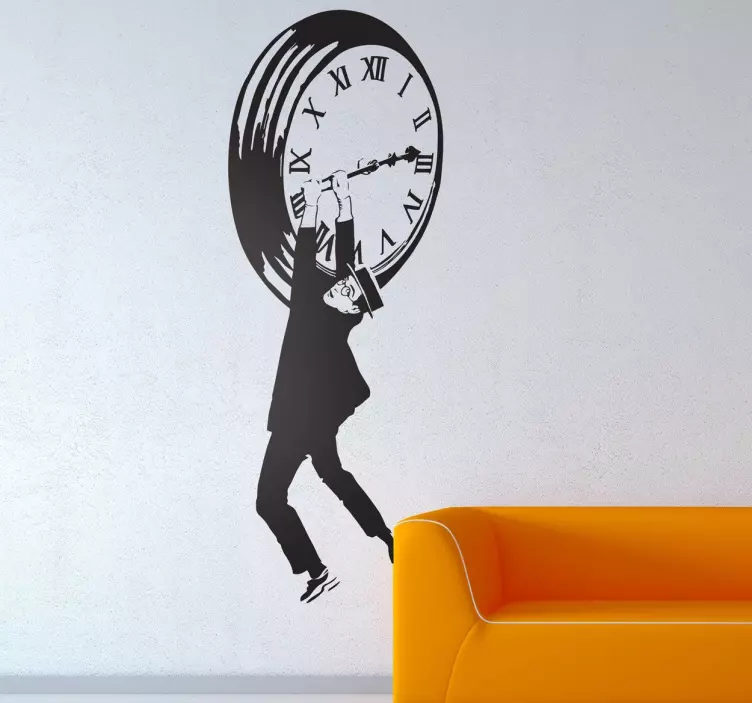 Sticker horloge Harold Lloyd - TenStickers