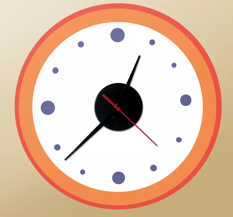 Sticker horloge montre circulaire colorée - TenStickers