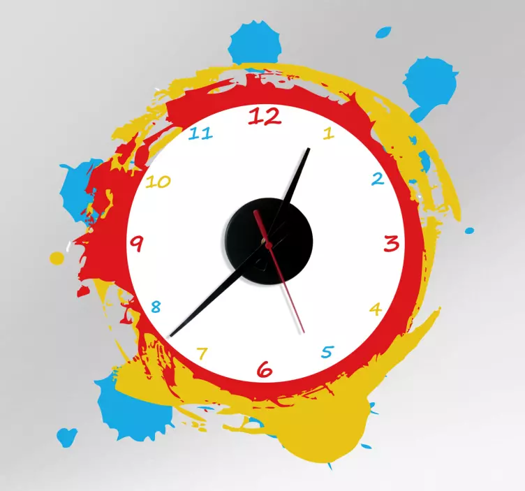 Sticker horloge peinture artistique - TenStickers