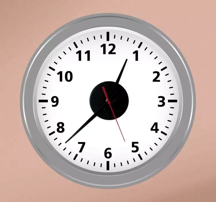 Sticker horloge salon mural - TenStickers