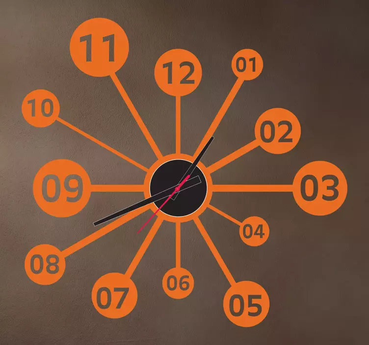 Sticker horloge scientifique - TenStickers