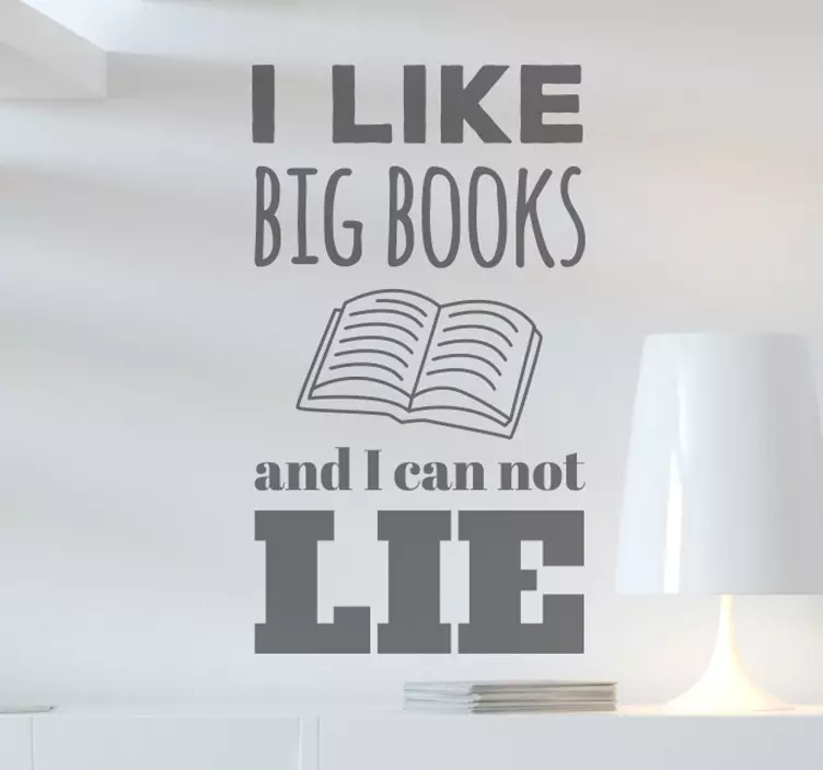 Sticker I like big books - TenStickers