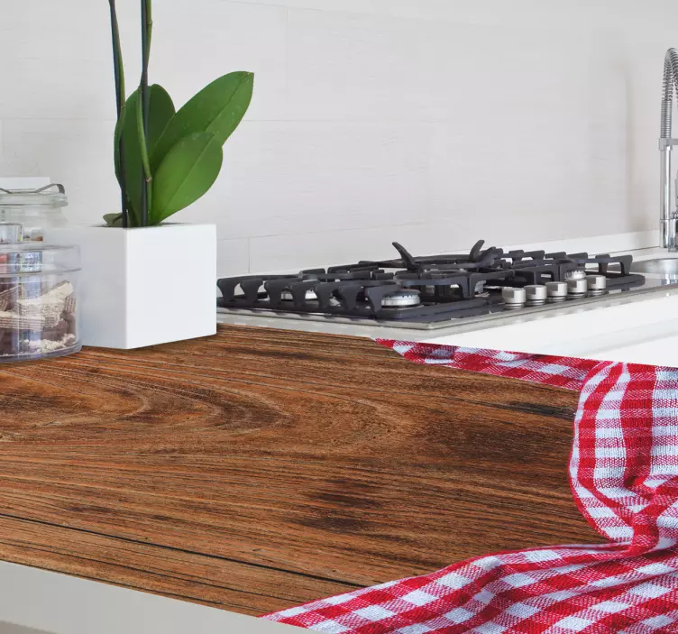 Adhésif meuble Ikéa bois nappe - TenStickers