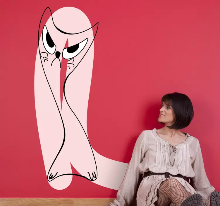 Sticker illustration chat rose - TenStickers