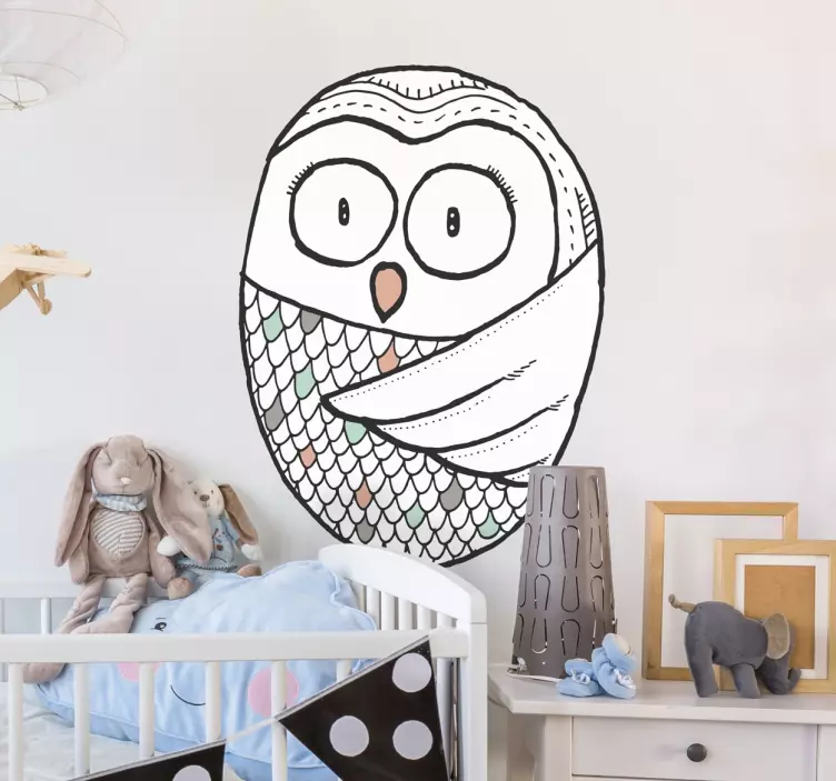 Sticker illustration chouette - TenStickers