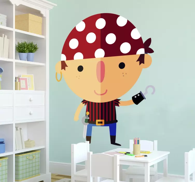 Sticker illustration enfant pirate - TenStickers