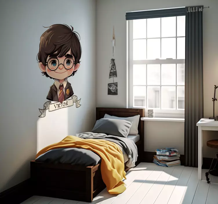 Sticker d'un garçon magicien avec cravate - TenStickers