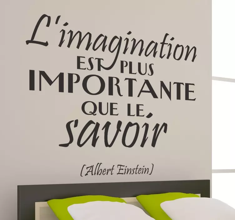 Sticker citation L'imagination Einstein - TenStickers