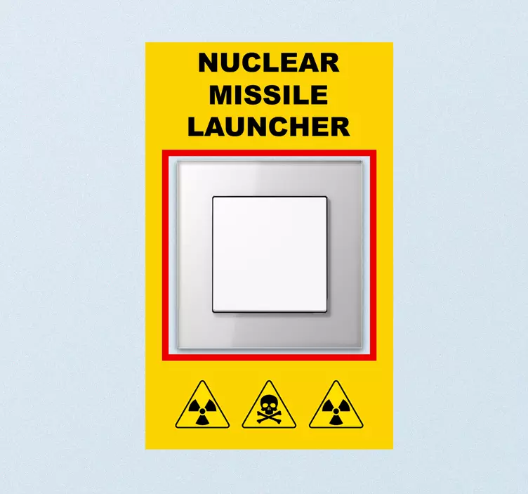 Sticker interrupteur lanceur de missiles nucléaires - TenStickers