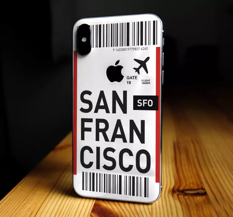 Sticker iphone billet pour san francisco - TenStickers