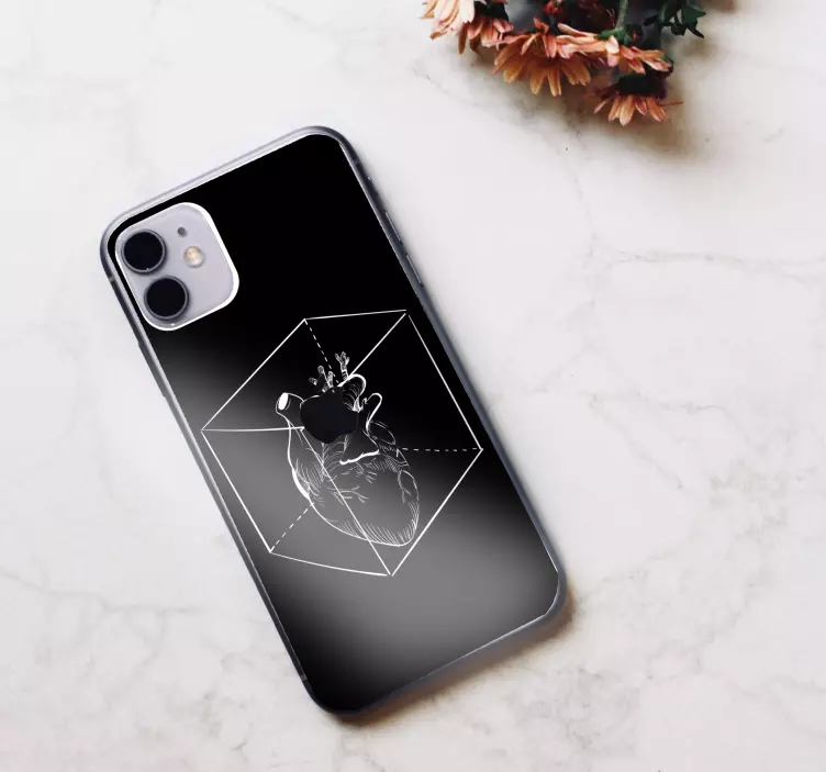 Sticker iphone coeur dans une boîte - TenStickers