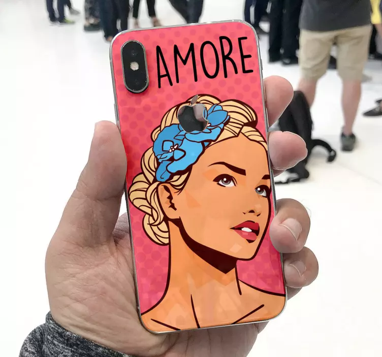 Autocollant d'iphone fille blonde pop - TenStickers