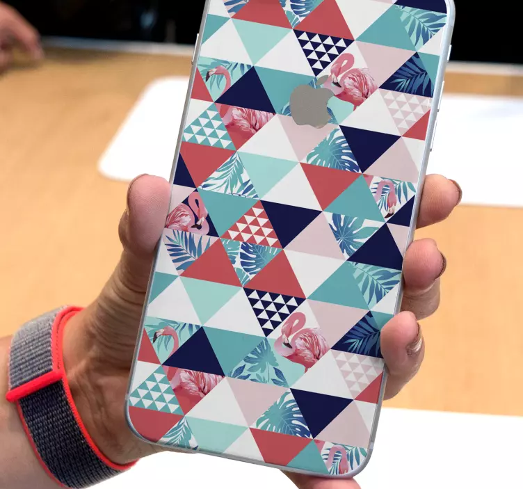 Autocollant iPhone dessin tropical floral - TenStickers